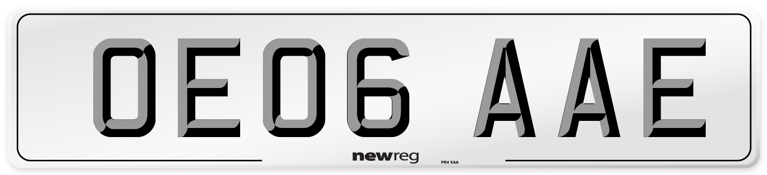 OE06 AAE Number Plate from New Reg